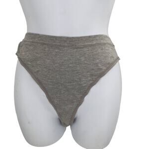 Nordstrom XXL Gray Marled Micromodal Thong NWT sissy good coverage lightweight